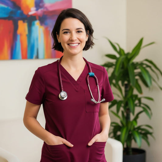 Women’s Premium Scrub Top – Prestige Trio