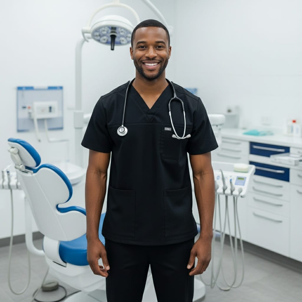 Premium Men’s Scrub Top (Prestige Trio)
