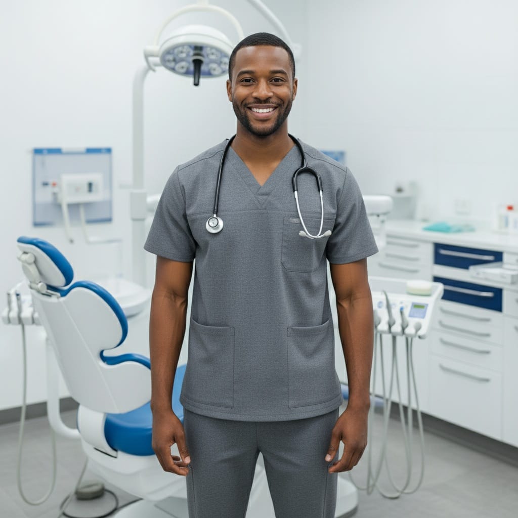 Premium Men’s Scrub Top (Prestige Trio)