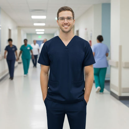 Premium Men’s Scrub Top (Elite Duo)