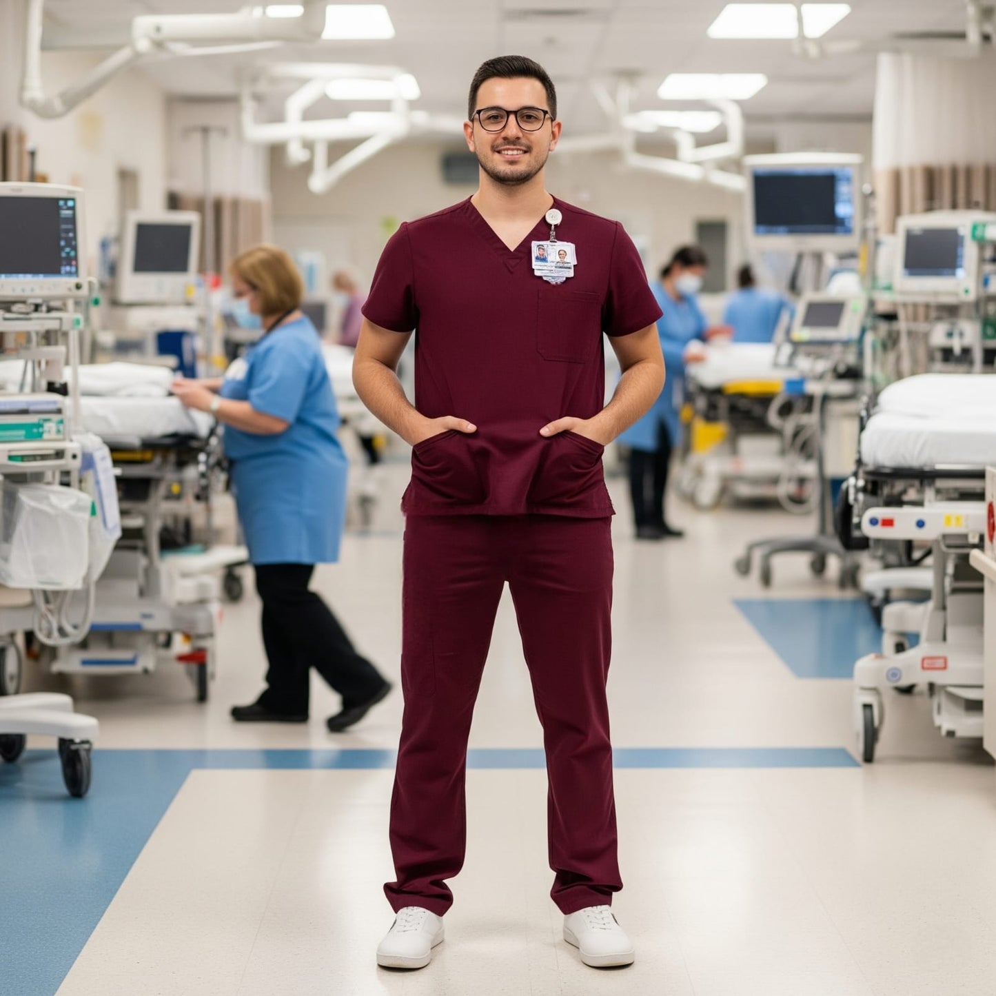 Premium Men’s Scrub Top (Prestige Trio)