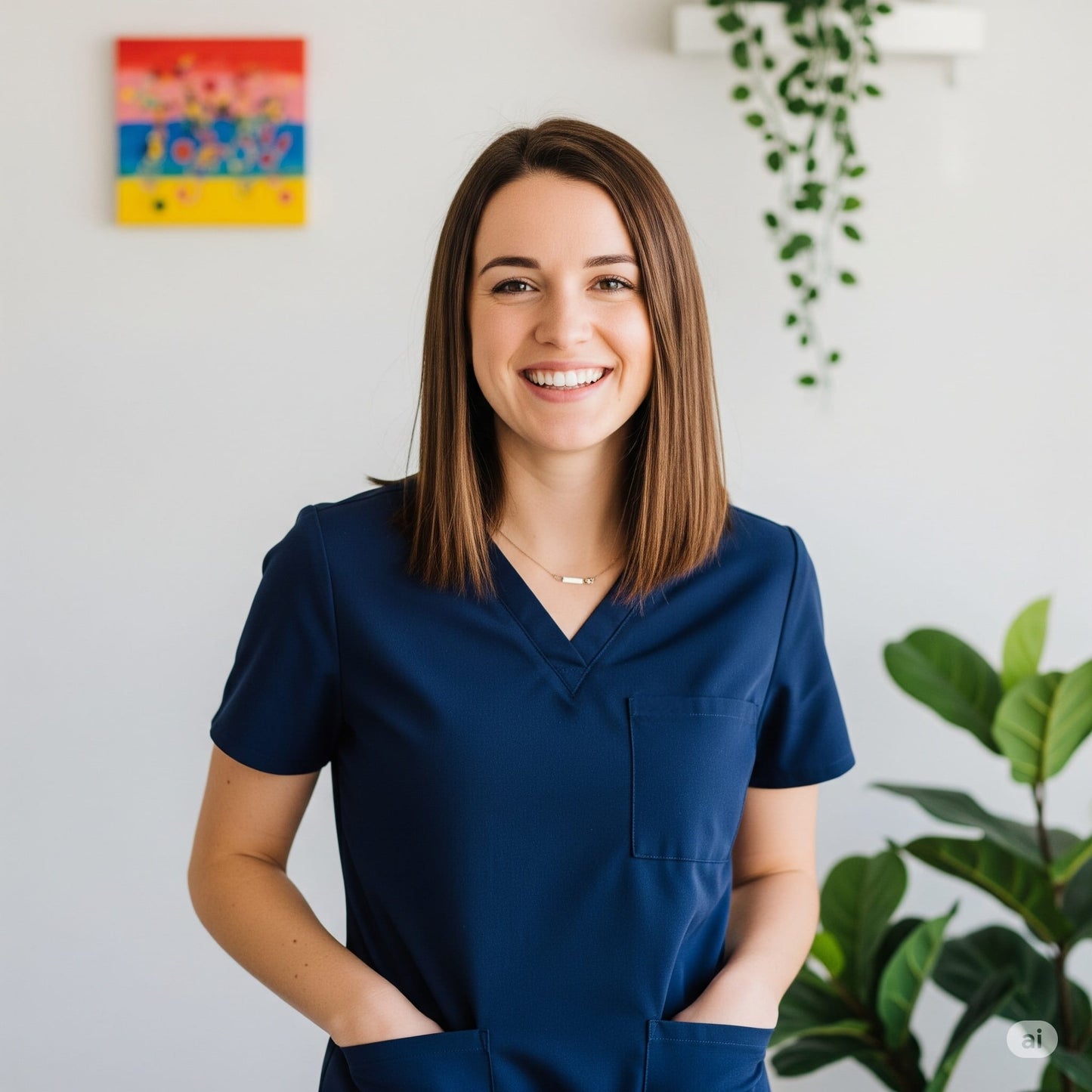 Women’s Premium Scrub Top – Prestige Trio